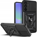 Θήκη Samsung Galaxy A36 Tech-Protect Camshield Pro Ανθεκτική με Κάλυμμα για την Κάμερα & Ring Holder - Black (5906302362332)
