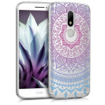 KW Θήκη Σιλικόνης Motorola Moto M - Blue Dark/ Pink Indian Sun (40648.01)