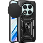 Θήκη Xiaomi Redmi Note 14 Pro 5G / Poco X7 Bodycell Armor Slide Ανθεκτική με Κάλυμμα για την Κάμερα & Μεταλλικό Ring Holder - Black (5206015081125)