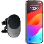 Βάση Κινητών Αυτοκινήτου Satechi Qi2 Wireless Car Charger για Αεραγωγούς με Ασύρματη Μαγνητική Φόρτιση MagSafe 15W & Φορτιστής Αυτοκινήτου 25W - Space Grey (ST-Q2CCM)