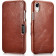 iCarer Vintage Series Side-Open Δερμάτινη Θήκη iPhone XR - Brown 