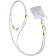3MK EasyClip - Αποσπώμενο Λουράκι Λαιμού για Θήκες Κινητών / Smartphones - White / Gold