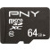 PNY Κάρτα Μνήμης MicroSDHC Performance Plus 64GB Με Αντάπτορα - Βlack