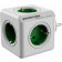 Allocacoc PowerCube Original - Πολύπριζο με 5 Υποδοχές - Green - 2 Έτη Εγγύηση