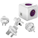 Allocacoc PowerCube Rewirable USB - Πολύπριζο με 4 Υποδοχές Type-F 1500W / 4 Βύσματα US/JP / EU / UK / AU/CN / 2 x USB-A 10.5W - Orchid Purple - 2 Έτη Εγγύηση
