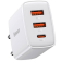 Baseus Compact Quick Charger - Φορτιστής Ταξιδιού με 2 x USB-A / 1 x Type-C - 30W - White