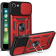 Bodycell Armor Slide - Ανθεκτική Θήκη Apple iPhone SE 2022 / 2020 / 8 / 7 με Κάλυμμα για την Κάμερα & Μεταλλικό Ring Holder - Red