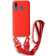 Bodycell Θήκη Σιλικόνης με Λουράκι Λαιμού - Samsung Galaxy A30 - Red