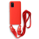 Bodycell Θήκη Σιλικόνης με Λουράκι Λαιμού - Samsung Galaxy A41 - Red