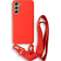Bodycell Θήκη Σιλικόνης με Λουράκι Λαιμού - Samsung Galaxy S21 FE 5G - Red