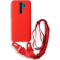 Bodycell Θήκη Σιλικόνης με Λουράκι Λαιμού - Xiaomi Redmi Note 8 Pro - Red