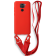 Bodycell Θήκη Σιλικόνης με Λουράκι Λαιμού - Xiaomi Redmi Note 9 - Red