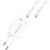 Φορτιστής Recci RC77ECC GaN Αντάπτορας με 1 x Type-C 30W & 1 x Καλώδιο Type-C σε Type-C 100cm White