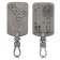 KW PU Leather Θήκη Κλειδιού Renault - 4 Κουμπιά - Keyless Go - Grey