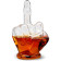 Γυάλινη Καράφα The Source Ingenious Middle Finger Decanter Σερβιρίσματος με Πώμα σε Σχήμα Μεσαίου Δακτύλου 1000ml