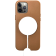 iCarer Real Leather Case with Magsafe - Δερμάτινη Θήκη MagSafe με Μεταλλικό Πλαίσιο Κάμερας - Apple iPhone 12 Pro Max - Brown