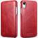 iCarer Vintage Series Curved Edge Folio - Δερμάτινη Θήκη iPhone XR - Red