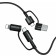 Joyroom G3 4 in 1 Multifunctional Cable - Καλώδιο Φόρτισης και Μεταφοράς Δεδομένων 60W - USB / Type-C - Type-C / Lightning - 120cm - Black