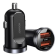 Joyroom Mini Dual Port Car Charger - Γρήγορος Φορτιστής Αυτοκινήτου με 2 x USB - QC3.0 - 30W - Black