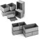 Κουτιά Αποθήκευσης και Οργάνωσης Navaris Box Set Storage Σετ Πτυσσόμενα από Ύφασμα 12 Τεμάχια σε 2 Μεγέθη Grey
