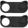 KW ABS Camera Cover - Προστατευτικό Αυτοκόλλητο Κάλυμμα Κάμερας από ABS για Smartphone / Laptop / Tablet / Desktop - 2 Τεμάχια - Black