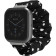 KW Ελαστικό Λουράκι Scrunchie Fitbit Versa 4 / Sense 2 / Versa 3 / Sense - White / Black
