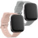 KW Λουράκι Σιλικόνης (22mm) Fitbit Versa / Versa Lite / Versa 2 - 2 Τεμάχια - Dusty Pink / Grey
