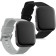 KW Λουράκι Σιλικόνης (22mm) Fitbit Versa / Versa Lite / Versa 2 - 2 Τεμάχια - Grey / Black