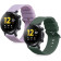 KW Λουράκι Σιλικόνης (22mm) Realme Watch S / Watch S Pro / Watch 2 Pro - 2 Τεμάχια - Dark Green / Lavender Grey