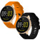 KW Λουράκι Σιλικόνης (22mm) Agptek Lw11 - 2 Τεμάχια - Orange / Black