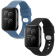 KW Λουράκι Σιλικόνης Oppo Watch 1 41mm - 2 Τεμάχια - Black / Blue Grey