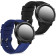 KW Λουράκι Σιλικόνης (22mm) Huami Amazfit Stratos 3 - 2 Τεμάχια - Black / Dark Blue