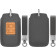 KW Mixed PU Leather Θήκη Κλειδιού Renault - 4 Κουμπιά - Smart Key Only Keyless Go - Grey / Brown