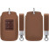 KW Mixed PU Leather Θήκη Κλειδιού Renault - 4 Κουμπιά - Smart Key Only Keyless Go - Light Brown / Brown