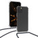 KWmobile Διάφανη Θήκη Σιλικόνης με Λουράκι Λαιμού - Apple iPhone 12 / 12 Pro - Transparent / Anthracite / Black