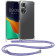 KWmobile Διάφανη Θήκη Σιλικόνης με Λουράκι Λαιμού - Honor 50 - Transparent / Lavender