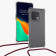KWmobile Διάφανη Θήκη Σιλικόνης με Λουράκι Λαιμού - OnePlus 10 Pro - Transparent / Dark Red