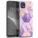 KWmobile IMD Design Extra Thick - Σκληρή Θήκη με TPU Bumper - Samsung Galaxy A22 5G - Marbled Geometrics / Pink / Rose Gold