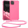 KWmobile Matte Θήκη Σιλικόνης με Λουράκι Λαιμού Apple iPhone 14 Plus - Neon Pink