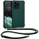 KWmobile Matte Θήκη Σιλικόνης με Λουράκι Λαιμού Apple iPhone 14 Pro Max - Dark Green