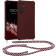 KWmobile Matte Θήκη Σιλικόνης με Λουράκι Λαιμού Samsung Galaxy A54 - Bordeaux Violet