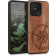 KWmobile Σκληρή Ξύλινη Θήκη με TPU Bumper - Xiaomi Redmi 10C - Walnut / Navigational Compass / Dark Brown
