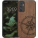 KWmobile Σκληρή Ξύλινη Θήκη με TPU Bumper - Samsung Galaxy A34 - Walnut / Navigational Compass