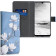 KWmobile Θήκη - Πορτοφόλι Samsung Galaxy A22 4G - Magnolias Taupe / White / Blue / Grey