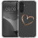 KWmobile Θήκη Σιλικόνης IMD Design - Samsung Galaxy A54 - Heart Brush Rose Gold / Transparent