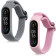 KW Nylon Λουράκι Xiaomi Mi Smart Band 6 / Mi Band 6 / Band 5 - 2 Τεμάχια - Grey / Pink