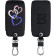 KW PU Leather Θήκη Κλειδιού Renault - 4 Κουμπιά - Smart Key Keyless Go - Brushed Heart / Abstract / Violet / White / Black
