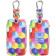 KW PU Leather Θήκη Κλειδιού Renault - 4 Κουμπιά - Keyless Go - Full Print Rainbow Color Cube