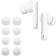 KW Σετ Προστατευτικά Eartips Σιλικόνης για Huawei Freebuds 4i - S / M / L - 4 Ζευγάρια - White
