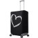 KW Suitcase Cover - Ελαστικό Κάλυμμα Βαλίτσας με Φερμουάρ από Ύφασμα Spandex / Λύκρα - XL / 29 - 32" - Brushed Heart / Black / White